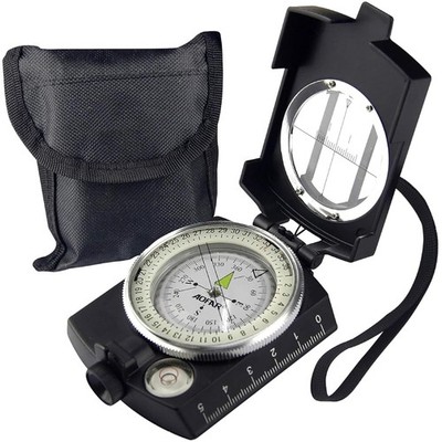 Precision AF-4580 Lensatic Compass with Map Measurer & Durable Waterproof Pouch