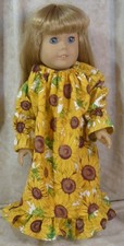 Ropa para muñeca hecha 2 calces niña 18" pulgadas camisón franela girasol