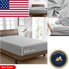 Microfiber Twin XL Fitted Sheet - 1800 Thread Count, Secure All-Around Fit