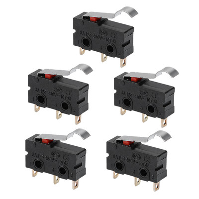 5pcs 3 Pin Mini Micro Limit Switch Long Lever Arm Subminiature