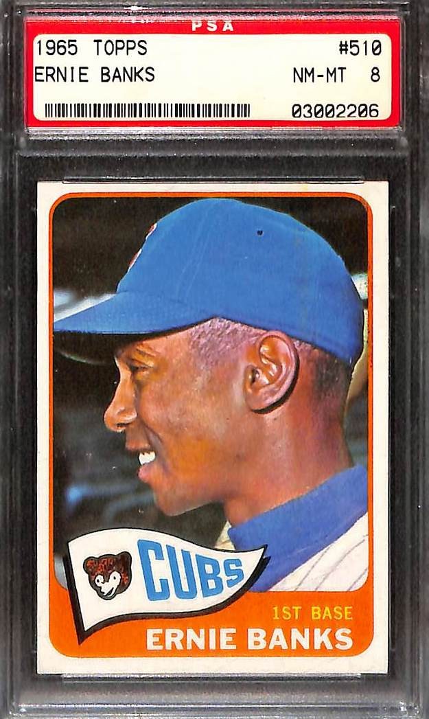 1965 Topps #510 Ernie Banks PSA 8 NM-MT 03002206 