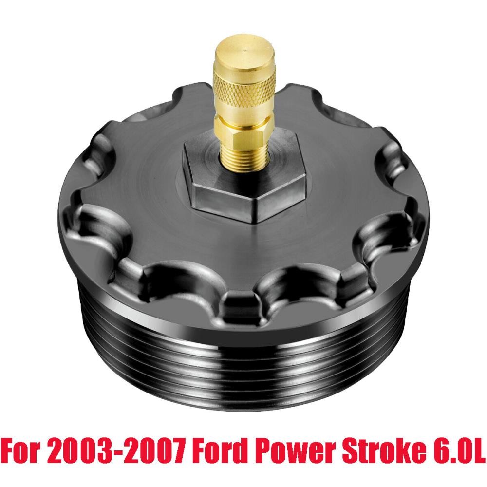 2003-2007 For Ford F/E Series Diesel 6.0L Fuel Filter Cap w/ Pressure Test Port)