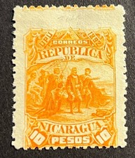 Travelstamps: Nicaragua Stamps Scott #49, 10 Pesos Mint MNG
