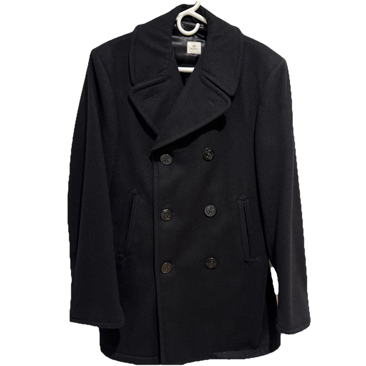Vintage Navy Pea Coat In Original Ww2 Collectible Us Uniforms for