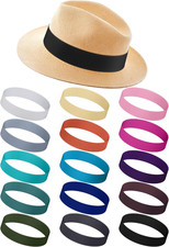 15 Pcs Hat Band Stretchable Ribbon for Panama, Western Cowboy, Straw Hats - Acce