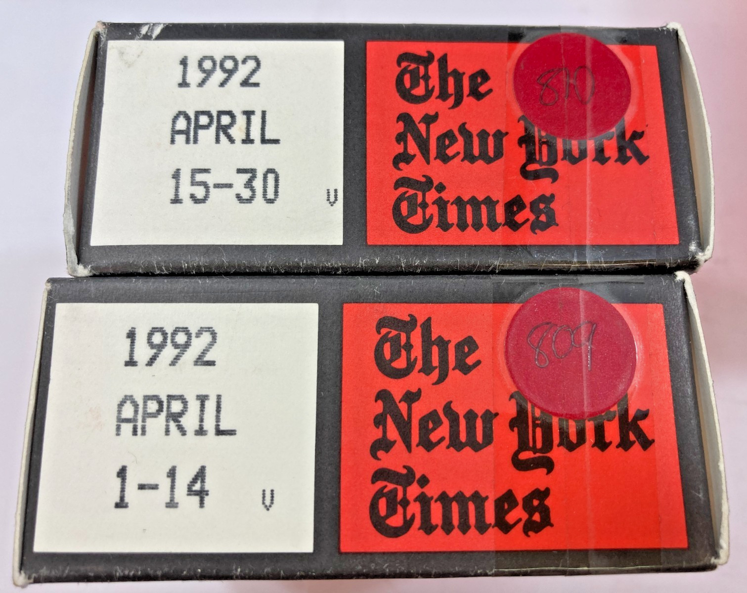 April 1992 ~ The Complete Month Of The New York Times On Microfilm