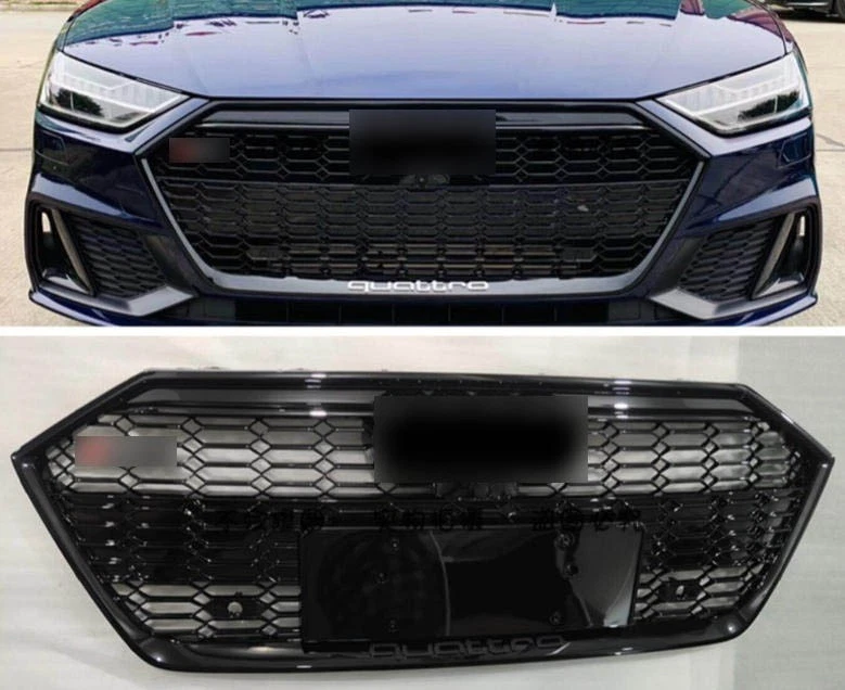 Grelha de favo de mel malha para Audi A7 a S7 RS7 2019-2022 para-choque dianteiro - Imagem 3 de 3