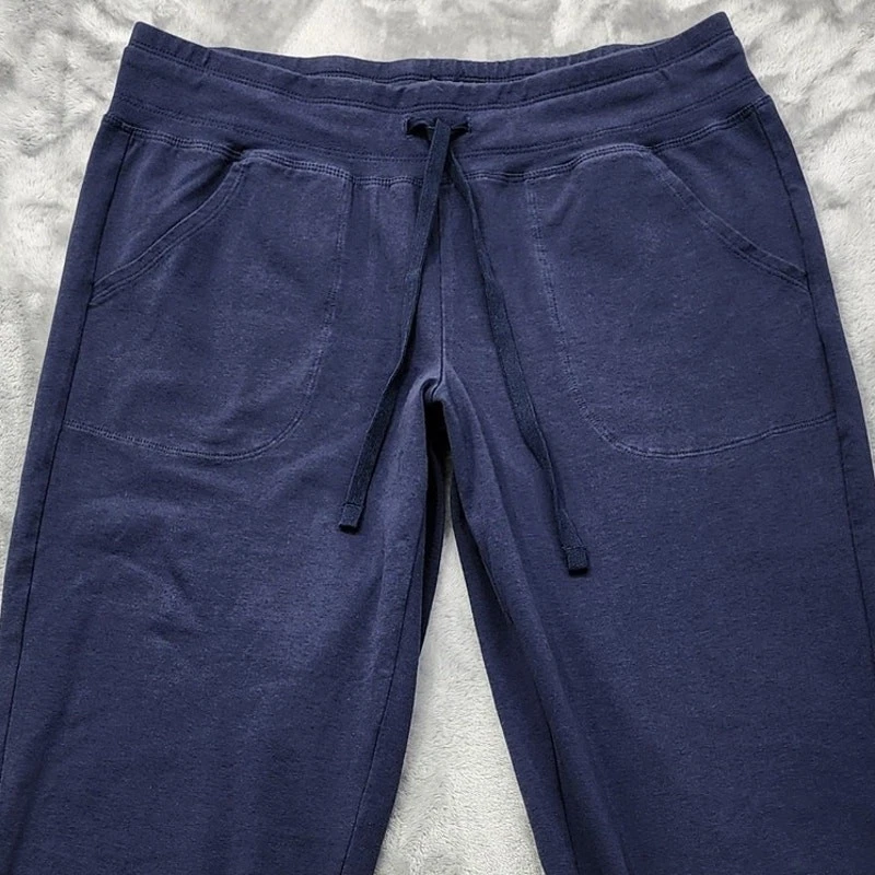 Pantalones Athletic Works para mujer M PETITE azules con cordón tejido bolsillos informales Foto 2 de 4