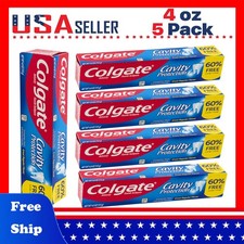 Colgate Anti-Cavity Toothpaste, 4 oz × 5 tub...