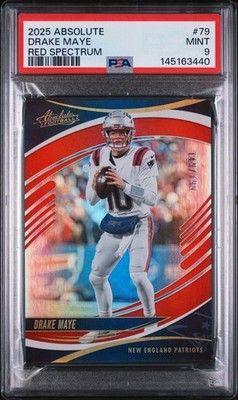 2025 PANINI ABSOLUTE RED SPECTRUM #79 DRAKE MAYE 149/199 PSA 9