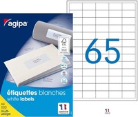 agipa Universal Etiketten 38 X 21,2 Mm Weiß Rechteckig 6.500 Etiketten