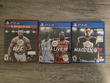 EA Sports UFC 3 NBA Live 18 & Madden NFL 18 Sony PlayStation 4 PS4 Lot