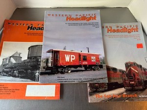 Western Pacific Headlight Lot Of (3) #27,#31,#32 Steel Caboose #452, Car Plans