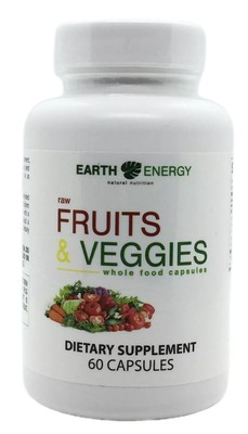 Earth Energy FRUITS and VEGGIES Whole Food 60 Capsules Natural Nutrition NEW