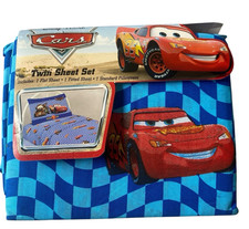 Disney Pixar Cars Twin Sheet Set Lightning McQueen 3pc No Packaging New