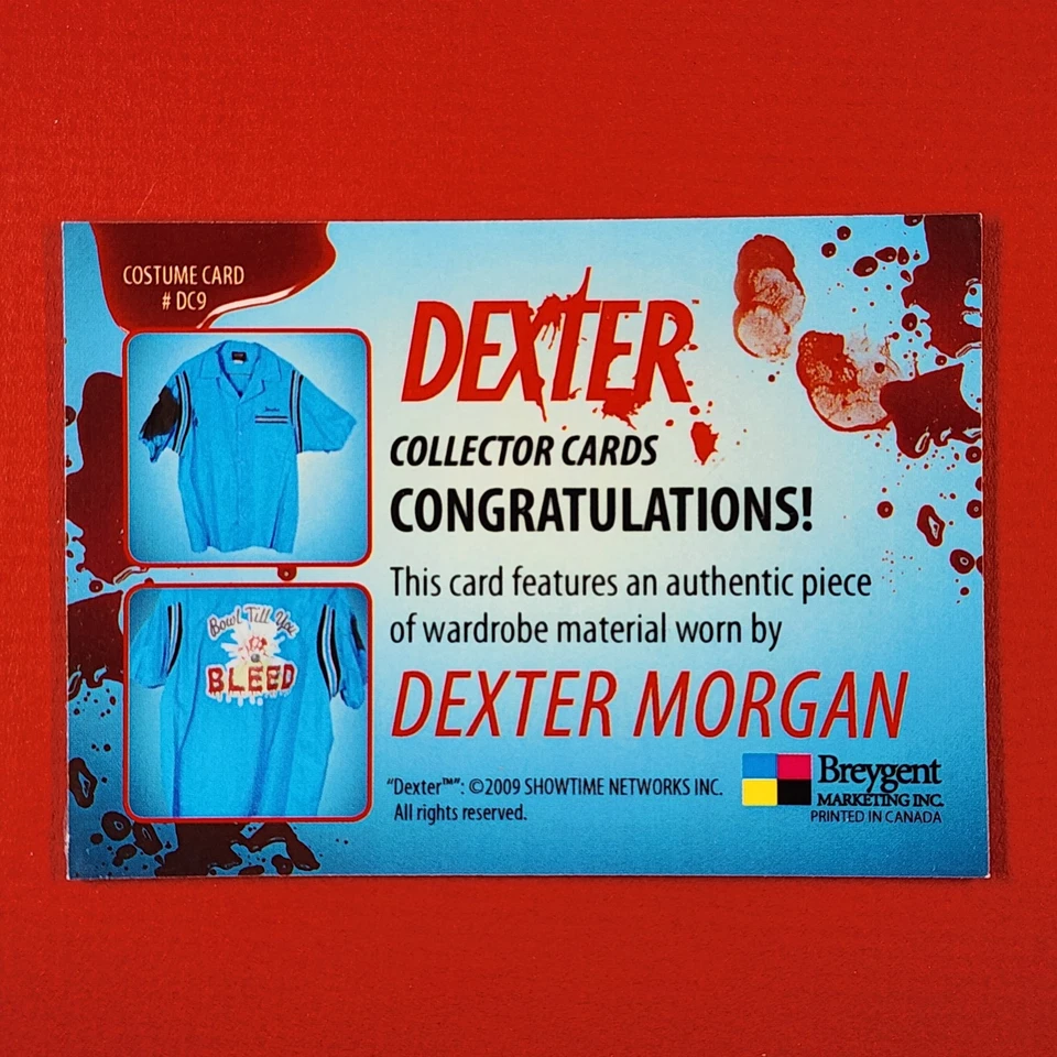 P. PWE-THICK 2009 dexter seasons 1 2 wardrobe #dc9 Michael C. Hall /365. (457 - Image 2 of 3