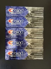 5x Crest 3D White Advanced Charcoal Fluoride Toothpaste 3.3 oz Exp 10/27+ New