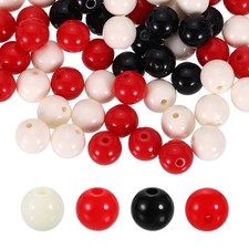 100pcs Light Brown Acrylic Round Beads 10mm Plastic Resin Loose Bead