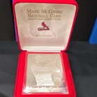 The Danbury Mint Mark McGwire Baseball Card Half-Pound Silver Proof Bar