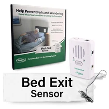 Smart Caregiver Bed Alarm for Elderly Adults – Fall Prevention System with 10...