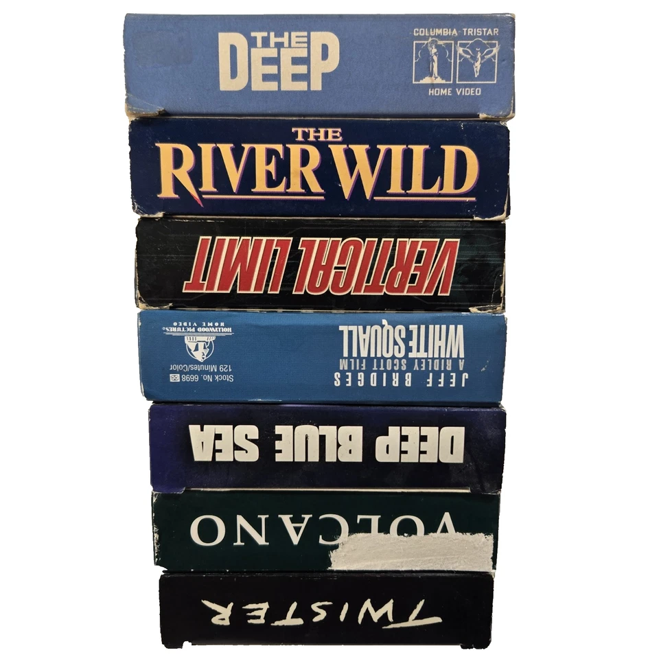 7 VHS Movies Lot Volcano Twister Deep Blue Sea White Squall Vertical Limit Wild - Image 4 of 4