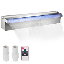 Schwalldusche 45cm LED Pool Wasserfall Poolfontäne Edelstahl Schwallbrause