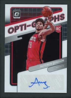 2021-22 ALPEREN SENGUN 06/99 AUTO PANINI DONRUSS OPTIC OPTI GRAPHS RC AUTOGRAPHS