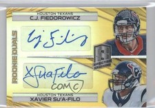 2014 Panini Spectra Gold Prizm 8/25 CJ Fiedorowicz Xavier Su'A-Filo Auto 0c3