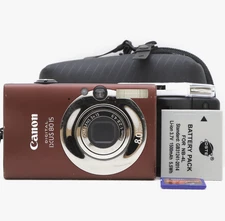 Canon Digital IXUS 80 IS 8.0MP Digital Camera Brown Tested Full Kit - Fast Post