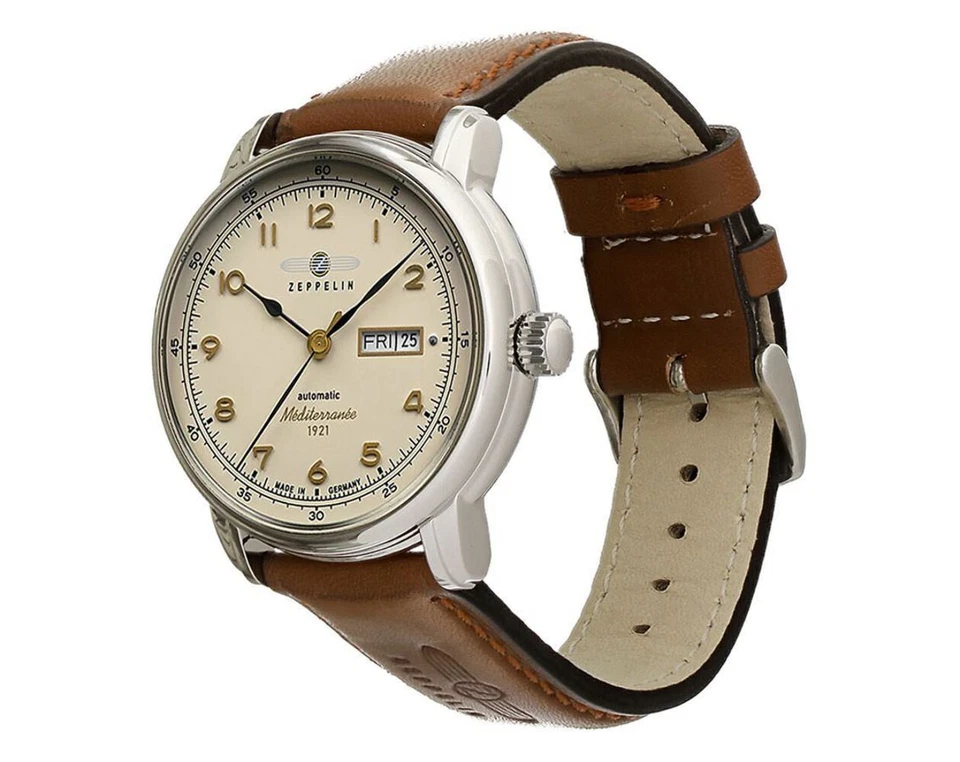 Reloj Pulsera Zeppelin Mediterráneo Día Fecha Beige | Esfera Beige 40mm 96645 Foto 4 de 4