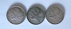 Vintage Lot Of 3 Canadian 80% Silver Quarters 1949, 1965, 1965