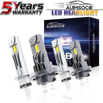 Combo 4x Bulbs LED Headlight H1 H7 Conversion High Low Beam Super Bright Kit