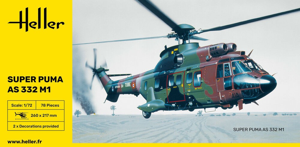 Heller Super Puma As 332 M1 1/72 - Maquette 80367 - Image 2