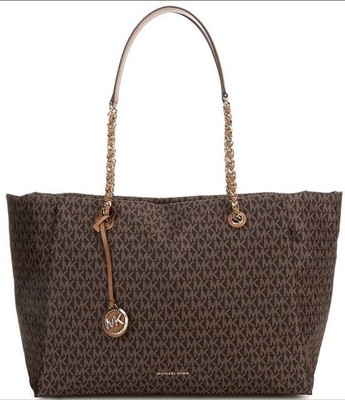 Michael Kors Georgia Large Top Zip Tote Bag signature print canvas