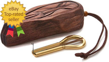 Jew'S Harp by P.Potkin in Shaman Wooden Case Mouth Musical Instrument
