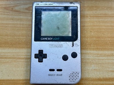 Nintendo Gameboy Light MGB101 Metallic Silver Handheld Console - Parts or Repair