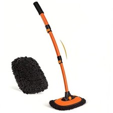 43'' Car Wash Brush with Long Handle Chenille Microfiber Car Wash Kit Orange-1