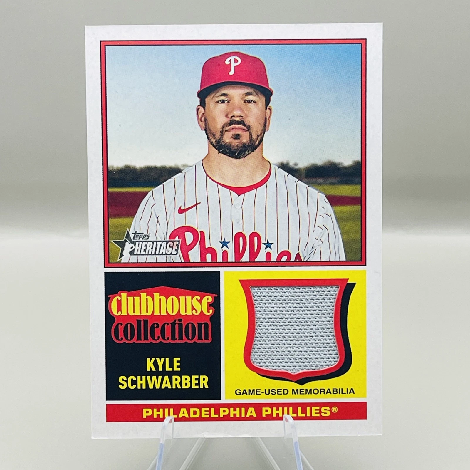 2025 Topps Heritage Clubhouse Collection Relics  Kyle Schwarber CCR-KS Game Used