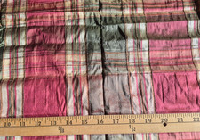 PLAID DESIGN POLYESTER BLEND DECOR FABRIC 56X17 INCHES