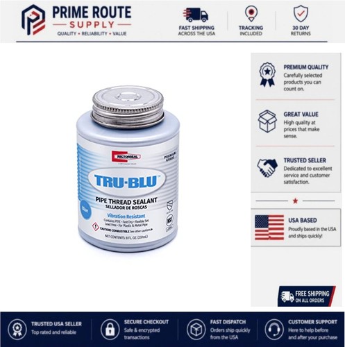 Pipe Thread Sealant Fast Dry Flexible Set PTFE Enriched 1/2 Pint Plumbing
