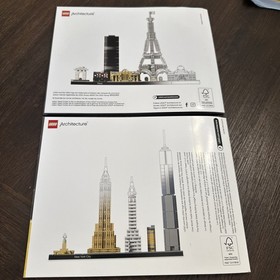 LEGO Architecture New York City 21028 And Paris 21044 - MANUAL ONLY