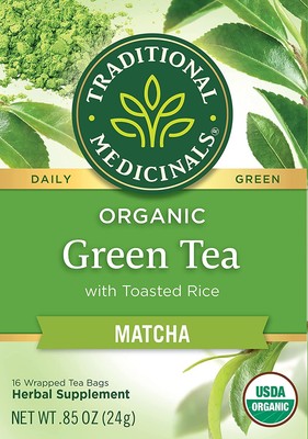 Traditional Medicinals Organic Green Tea With Toasted Rice, Matcha 16 Count