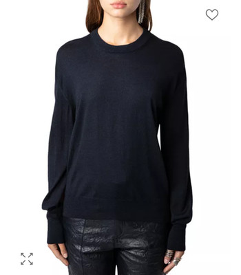 NEW Zadig Voltaire Emmy Merino Wool Sweater Women Size Small Encre Blue Pullover