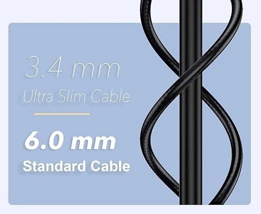 Câble Ethernet Réseau Cat8 -0.5m à 60m- RJ45 40Gbps 2000MHz Slim Rond Noir S/FTP - Immagine 4 di 4