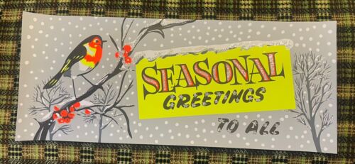 4 Original Vintage Christmas Shop / Retail Posters - Picture 4 of 8