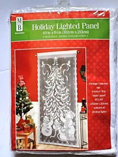 Vintage Merry Brite Frosty's Trio White Christmas Holiday Lighted Panel 40"X84"