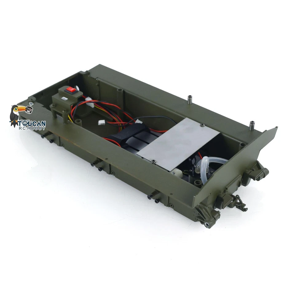 Metal Chassis w/ Metal Smoke Unit for 1:16 RC Tank Sherman 3898 Military Parts - Image 2 of 4