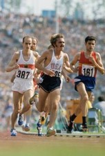 Olympics, USA Steve Prefontaine in action during Men's 5000M - 1972 Old Photo 6