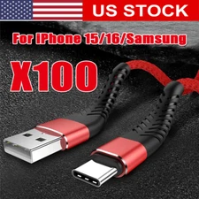 Braided USB C Type C Fast Charging Data Cable Cord for iPhone 17 Pro Max 16 lot
