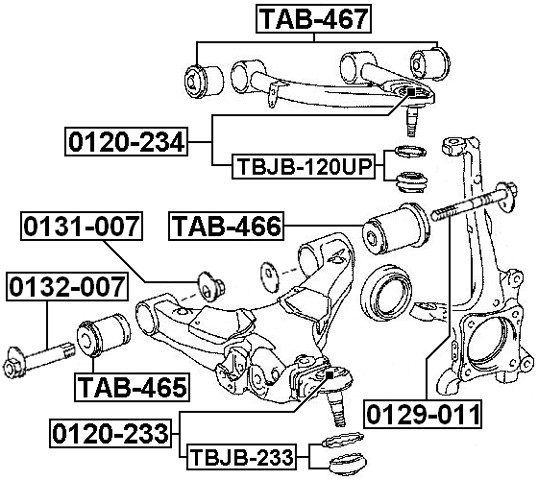 BALL JOINT FRONT LOWER ARM - For Toyota Land CRUISER 200 2007 OEM 